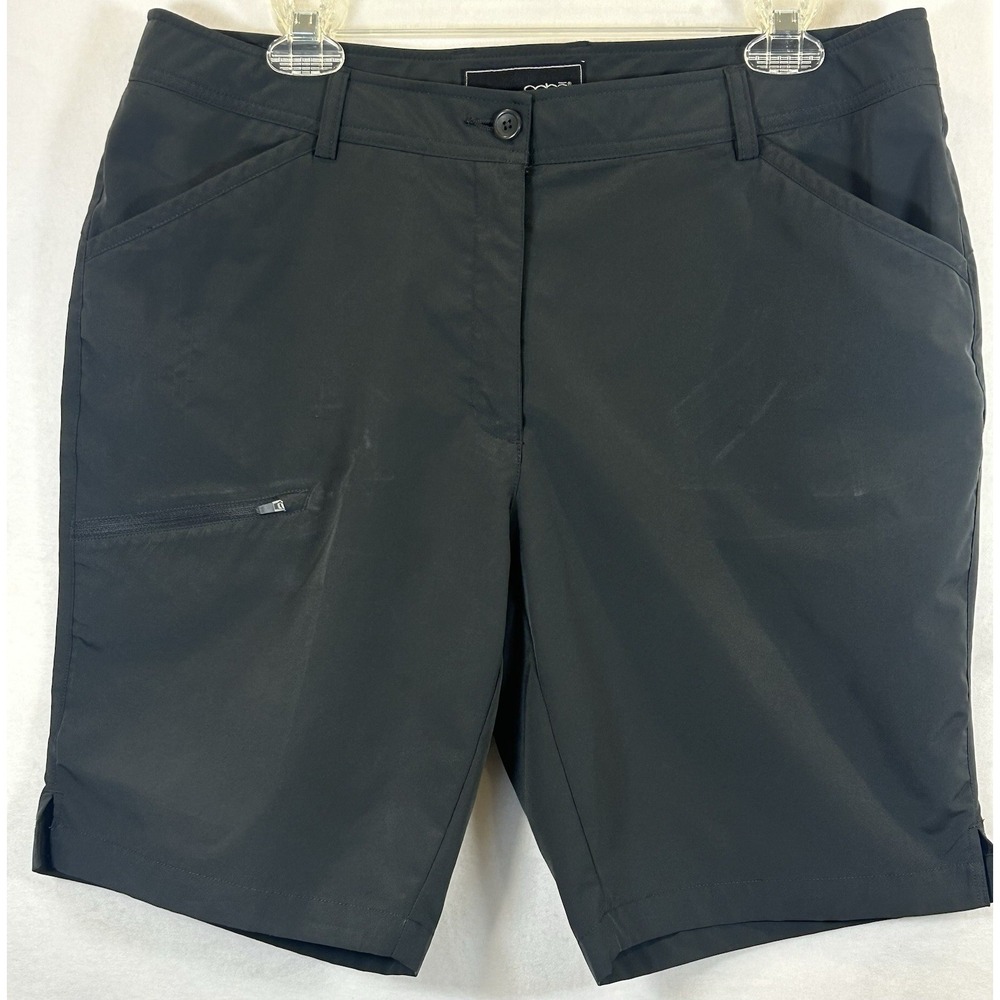 oobe Womens Black Shorts‎ Size 12 Bermuda Chino Light Weight Quick Dry Outdoor